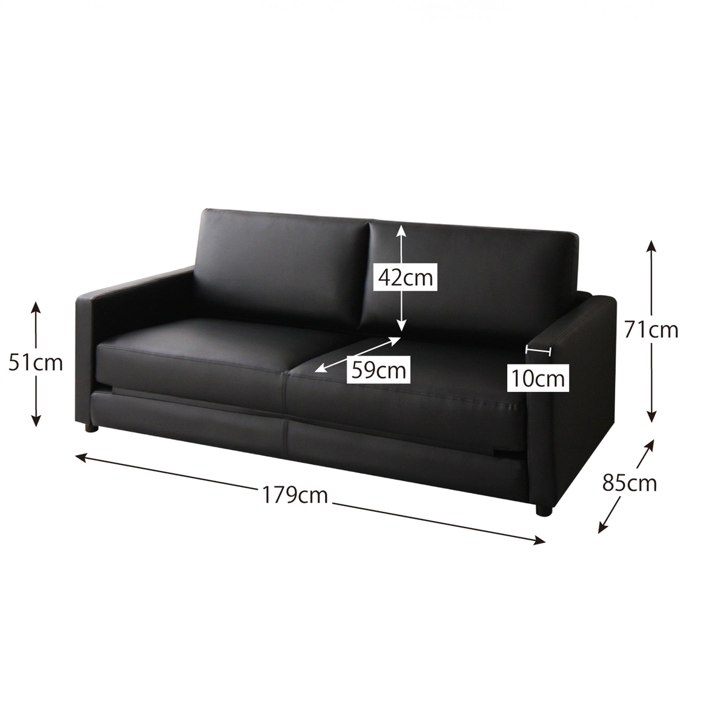 ワイドなモダン・ソファーベッド